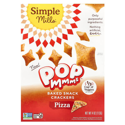 <img alt="Simple Mills, Pop Mmms, Baked Snack Crackers, Pizza, 4 oz (113 g)" title="Simple Mills, Pop Mmms, Baked Snack Crackers, Pizza, 4 oz (113 g),810021671956"