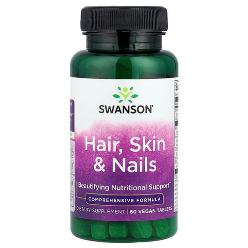 <img alt="Swanson Vitamins, Hair, Skin & Nails, 60 Vegan Tablets" title="Swanson Vitamins, Hair, Skin & Nails, 60 Vegan Tablets,087614018836"