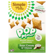 <img alt="Simple Mills, Pop Mmms,  Baked Snack Crackers, Sour Cream & Onion, 4 oz (113 g)" title="Simple Mills, Pop Mmms,  Baked Snack Crackers, Sour Cream & Onion, 4 oz (113 g),810021672762"
