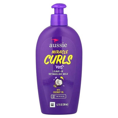 <img alt="Aussie, Miracle Curls, Leave-In Detangling Milk with Coconut Oil, For Type 3A-4A, 6.7 fl oz (200 ml)" title="Aussie, Miracle Curls, Leave-In Detangling Milk with Coconut Oil, For Type 3A-4A, 6.7 fl oz (200 ml),381519186707"