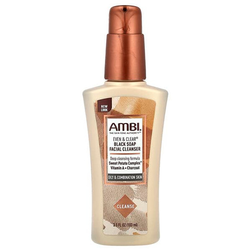 <img alt="AMBI, Even & Clear, Black Soap Facial Cleanser, Fragrance-Free, 3.5 fl oz (103 ml)" title="AMBI, Even & Clear, Black Soap Facial Cleanser, Fragrance-Free, 3.5 fl oz (103 ml),850004234631"