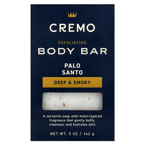 <img alt="Cremo, Exfoliating Body Bar, Palo Santo , 5 oz (142 g)" title="Cremo, Exfoliating Body Bar, Palo Santo , 5 oz (142 g),811847038411"
