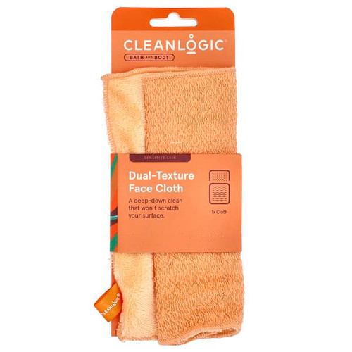 <img alt="Cleanlogic, Bath and Body, Dual-Texture Face Cloth, 1 Count" title="Cleanlogic, Bath and Body, Dual-Texture Face Cloth, 1 Count,813606023560"
