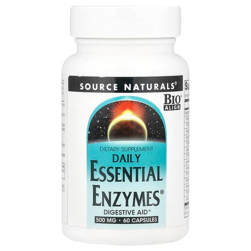 <img alt="Source Naturals, Daily Essential Enzymes, 500 mg, 60 Capsules" title="Source Naturals, Daily Essential Enzymes, 500 mg, 60 Capsules,021078006596"
