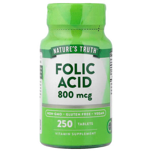<img alt="Natures Truth, Folic Acid, 800 mcg, 250 Tablets" title="Natures Truth, Folic Acid, 800 mcg, 250 Tablets,840093101488"