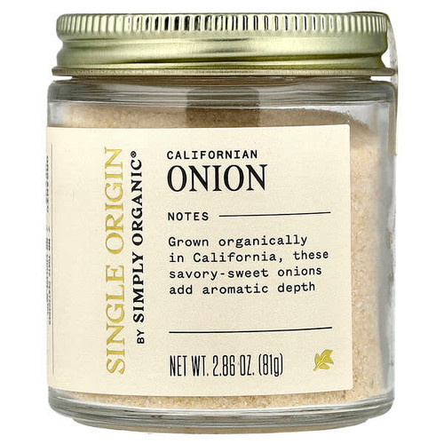 <img alt="Simply Organic, Single Origin, California Onion, 2.86 oz (81 g)" title="Simply Organic, Single Origin, California Onion, 2.86 oz (81 g),089836198334"