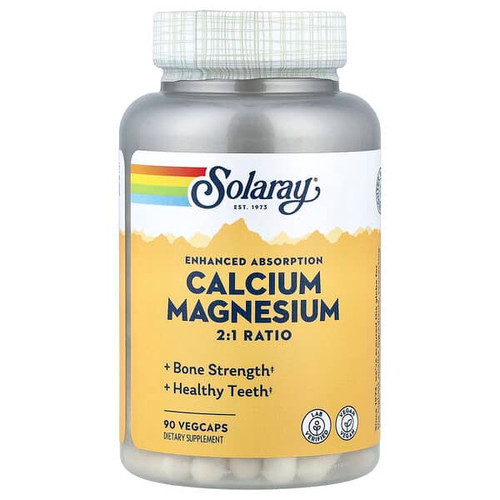 <img alt="Solaray, Enhanced Absorption Calcium Magnesium, 90 VegCaps" title="Solaray, Enhanced Absorption Calcium Magnesium, 90 VegCaps,076280045307"
