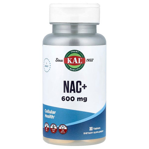 <img alt="KAL, NAC+, 600 mg, 30 Tablets" title="KAL, NAC+, 600 mg, 30 Tablets,021245106340"
