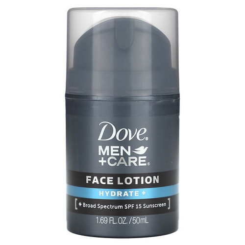 <img alt="Dove, Men + Care, Face Lotion, Hydrate +, SPF 15, 1.69 fl oz (50 ml)" title="Dove, Men + Care, Face Lotion, Hydrate +, SPF 15, 1.69 fl oz (50 ml),011111261303"