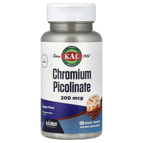 <img alt="KAL, Chromium Picolinate, Cinnamon Bun, 200 mcg, 120 Micro Tablets" title="KAL, Chromium Picolinate, Cinnamon Bun, 200 mcg, 120 Micro Tablets,021245744900"