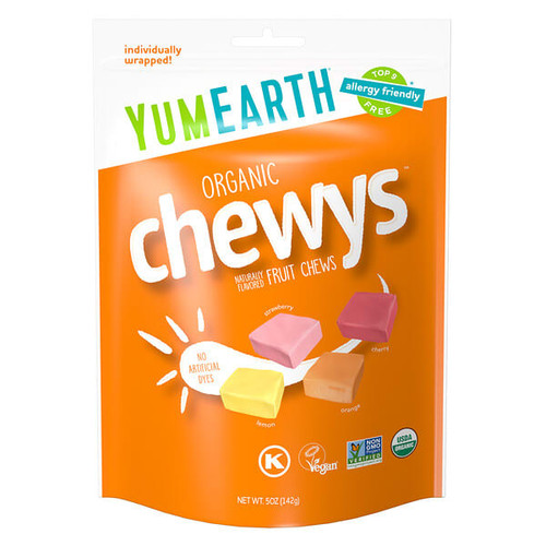 <img alt="YumEarth, Organic Chewys, Fruit Chews, 5 oz (142 g)" title="YumEarth, Organic Chewys, Fruit Chews, 5 oz (142 g),810165019614"