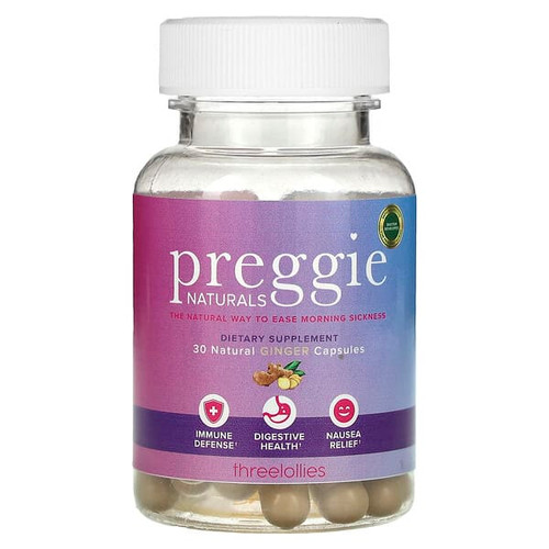 <img alt="Preggie, Natural Ginger, 30 Capsules (500 mg per Capsule)" title="Preggie, Natural Ginger, 30 Capsules (500 mg per Capsule),695342333512"