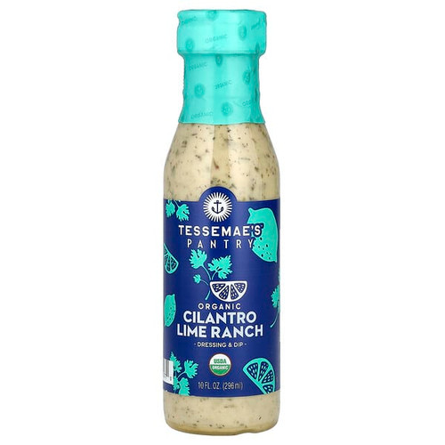 <img alt="Tessemaes, Pantry, Organic Dressing & Dip, Cilantro Lime Ranch, 10 fl oz (296 ml)" title="Tessemaes, Pantry, Organic Dressing & Dip, Cilantro Lime Ranch, 10 fl oz (296 ml),818148020770"