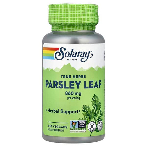 <img alt="Solaray, True Herbs, Parsley Leaf, 100 VegCaps (430 mg per Capsule)" title="Solaray, True Herbs, Parsley Leaf, 100 VegCaps (430 mg per Capsule),076280014204"