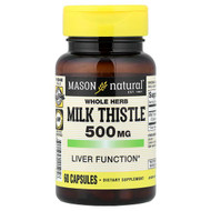<img alt="Mason Natural, Milk Thistle, Whole Herb, 500 mg, 60 Capsules" title="Mason Natural, Milk Thistle, Whole Herb, 500 mg, 60 Capsules,311845115058"