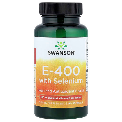 <img alt="Swanson Vitamins, E-400 With Selenium, 90 Softgels" title="Swanson Vitamins, E-400 With Selenium, 90 Softgels,087614020228"