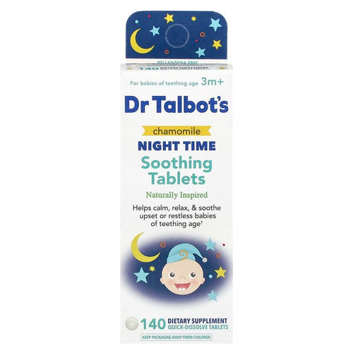 <img alt="Dr. Talbots, Chamomile Night Time Soothing Tablets, 3m+, 140 Quick-Dissolve Tablets" title="Dr. Talbots, Chamomile Night Time Soothing Tablets, 3m+, 140 Quick-Dissolve Tablets,370797232404"