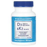 <img alt="The Vitamin Shoppe, Vitamin D3 & K2, 60 Capsules" title="The Vitamin Shoppe, Vitamin D3 & K2, 60 Capsules,766536034505"