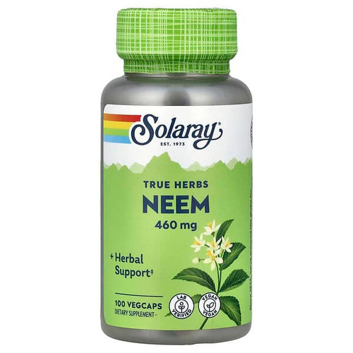 <img alt="Solaray, True Herbs, Neem, 460 mg, 100 VegCaps" title="Solaray, True Herbs, Neem, 460 mg, 100 VegCaps,076280014051"
