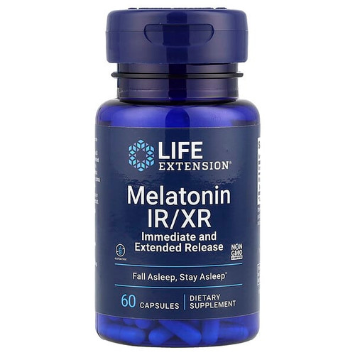 <img alt="Life Extension, Melatonin IR-XR, 60 Capsules (1.5 mg per Capsule)" title="Life Extension, Melatonin IR-XR, 60 Capsules (1.5 mg per Capsule),737870220169"