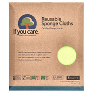 <img alt="If You Care, Reusable Sponge Cloths, 5 Cloths, 8" x 6.75" (20 cm x 17 cm) Each" title="If You Care, Reusable Sponge Cloths, 5 Cloths, 8" x 6.75" (20 cm x 17 cm) Each,770009250613"