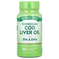 <img alt="Natures Truth, Norwegian Cod Liver Oil with EPA & DHA, 100 Quick Release Softgels" title="Natures Truth, Norwegian Cod Liver Oil with EPA & DHA, 100 Quick Release Softgels,840093101495"