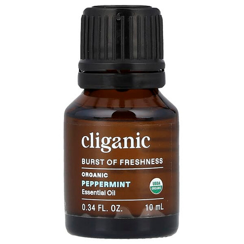 <img alt="Cliganic, Organic Essential Oil, Peppermint , 0.34 fl oz (10 ml)" title="Cliganic, Organic Essential Oil, Peppermint , 0.34 fl oz (10 ml),855102007644"