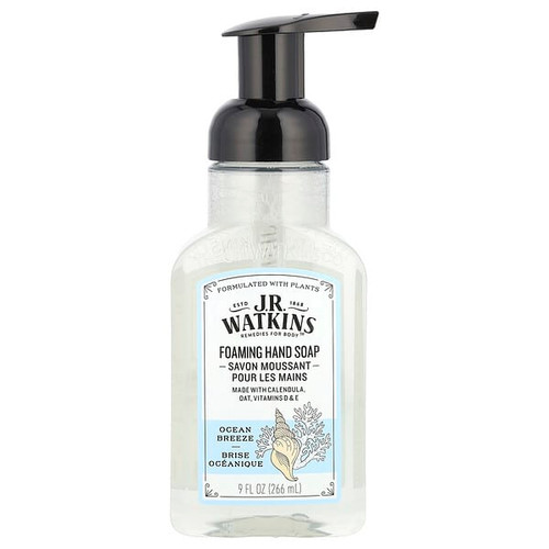 <img alt="J R Watkins, Foaming Hand Soap, Ocean Breeze, 9 fl oz (266 ml)" title="J R Watkins, Foaming Hand Soap, Ocean Breeze, 9 fl oz (266 ml),856294008242"