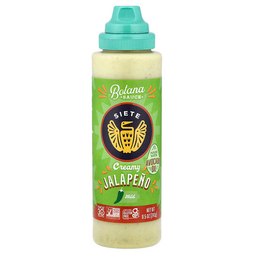 <img alt="Siete, Botana Sauce, Creamy Jalapeno, Mild, 8.5 oz (241 g)" title="Siete, Botana Sauce, Creamy Jalapeno, Mild, 8.5 oz (241 g),810091780428"