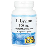 <img alt="Natural Factors, L-Lysine, 500 mg, 90 Vegetarian Capsules" title="Natural Factors, L-Lysine, 500 mg, 90 Vegetarian Capsules,068958028231"