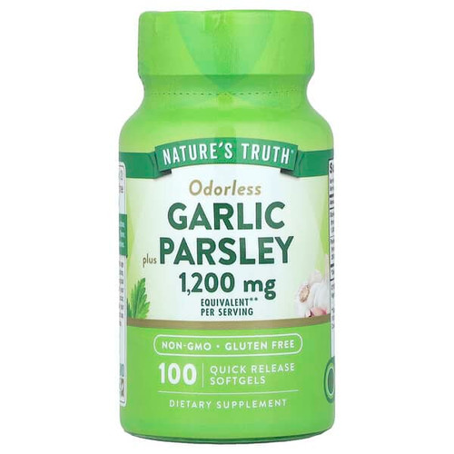 <img alt="Natures Truth, Odorless Garlic Plus Parsley, 100 Quick Release Softgels" title="Natures Truth, Odorless Garlic Plus Parsley, 100 Quick Release Softgels,840093105868"