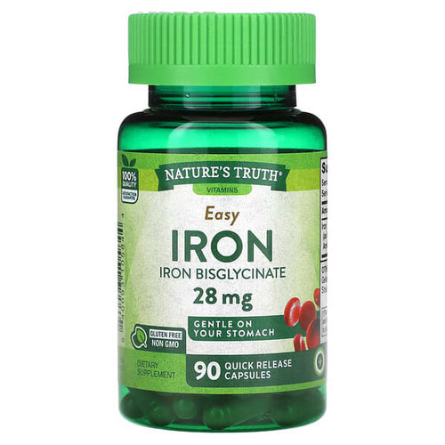 <img alt="Natures Truth, Easy Iron, 28 mg, 90 Quick Release Capsules" title="Natures Truth, Easy Iron, 28 mg, 90 Quick Release Capsules,840093105844"