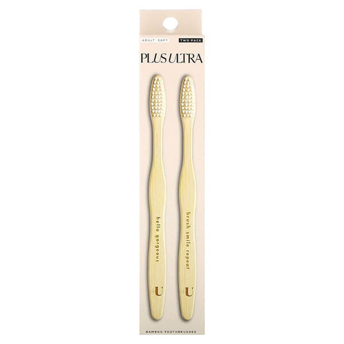 <img alt="Plus Ultra, Bamboo Toothbrush, Adult, Soft, 2 Pack" title="Plus Ultra, Bamboo Toothbrush, Adult, Soft, 2 Pack,040232653162"