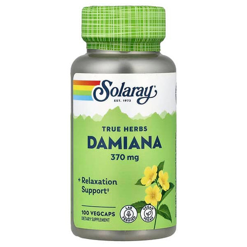 <img alt="Solaray, True Herbs, Damiana, 370 mg , 100 VegCaps" title="Solaray, True Herbs, Damiana, 370 mg , 100 VegCaps,076280012002"
