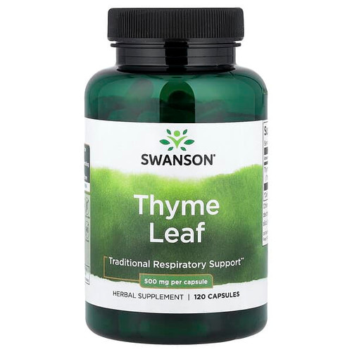 <img alt="Swanson Vitamins, Thyme Leaf, 500 mg , 120 Capsules" title="Swanson Vitamins, Thyme Leaf, 500 mg , 120 Capsules,087614110622"
