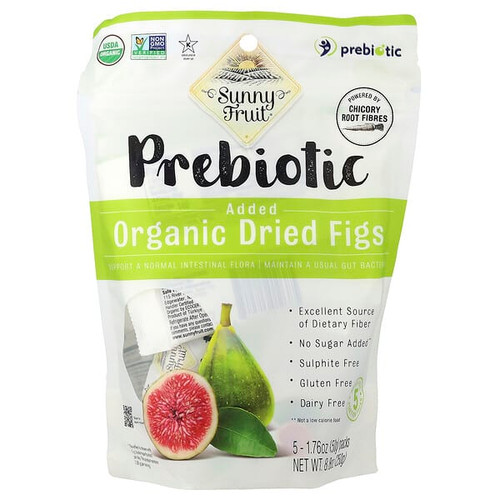 <img alt="Sunny Fruit, Organic Dried Figs With Added Prebiotics, 5 Packs, 1.76 oz (50 g) Each" title="Sunny Fruit, Organic Dried Figs With Added Prebiotics, 5 Packs, 1.76 oz (50 g) Each,842515010392"
