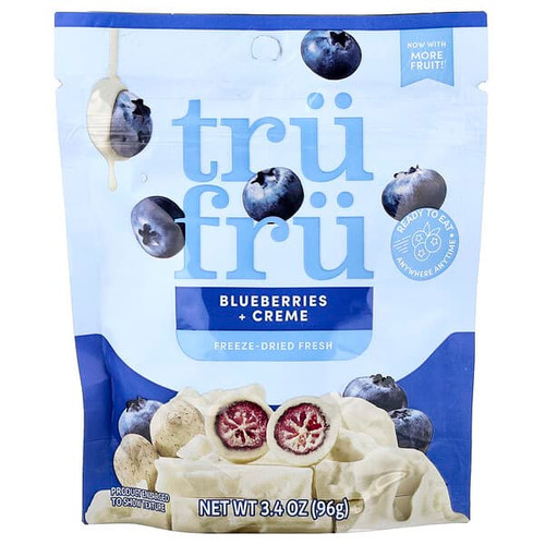 <img alt="Tru Fru, Freeze-Dried Fresh, Blueberries + Creme, 3.4 oz (96 g)" title="Tru Fru, Freeze-Dried Fresh, Blueberries + Creme, 3.4 oz (96 g),850048358256"