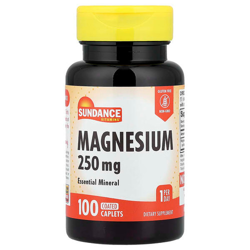 <img alt="Sundance Vitamins, Magnesium, 250 mg, 100 Coated Caplets" title="Sundance Vitamins, Magnesium, 250 mg, 100 Coated Caplets,840093102584"