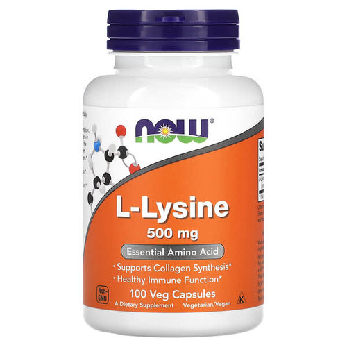 <img alt="Now Foods, L-Lysine, 500 mg, 100 Veg Capsules" title="Now Foods, L-Lysine, 500 mg, 100 Veg Capsules,733739001108"