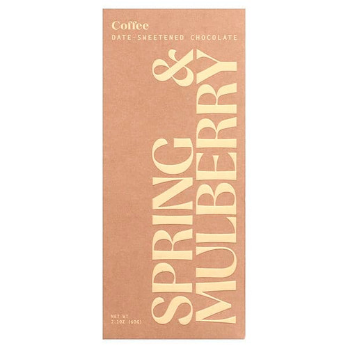 <img alt="Spring & Mulberry, Date-Sweetened Chocolate, Coffee, 2.1 oz (60 g)" title="Spring & Mulberry, Date-Sweetened Chocolate, Coffee, 2.1 oz (60 g),850055470224"