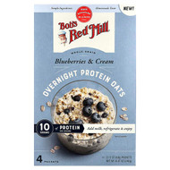 <img alt="Bobs Red Mill, Overnight Protein Oats, Whole Grain, Blueberries & Cream, 4 Packets, 2.12 oz (60 g) Each" title="Bobs Red Mill, Overnight Protein Oats, Whole Grain, Blueberries & Cream, 4 Packets, 2.12 oz (60 g) Each,039978333063"