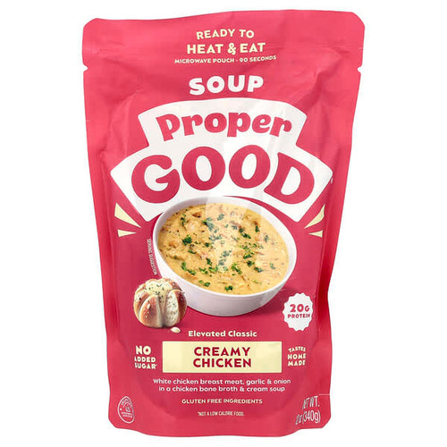 <img alt="Proper Good, Ready to Heat & Eat, Creamy Chicken Soup, 12 oz (340 g)" title="Proper Good, Ready to Heat & Eat, Creamy Chicken Soup, 12 oz (340 g),850015537547"