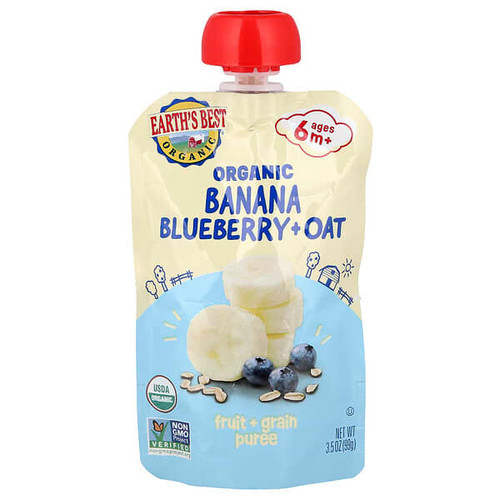 <img alt="3 PACK of Earths Best, Organic Fruit + Grain Puree, 6+ Months, Banana Blueberry & Oat, 3.5 oz (99 g)" title="3 PACK of Earths Best, Organic Fruit + Grain Puree, 6+ Months, Banana Blueberry & Oat, 3.5 oz (99 g),023923413061"