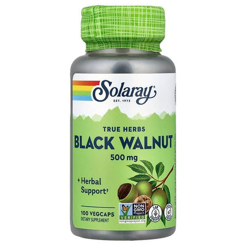 <img alt="Solaray, True Herbs, Black Walnut, 500 mg, 100 VegCaps" title="Solaray, True Herbs, Black Walnut, 500 mg, 100 VegCaps,076280001808"