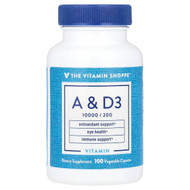 <img alt="The Vitamin Shoppe, Vitamin A & D3, 100 Vegetable Capsules" title="The Vitamin Shoppe, Vitamin A & D3, 100 Vegetable Capsules,766536011858"