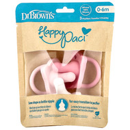 <img alt="Dr. Browns, HappyPaci Pacifier, 0-6 Months, Pink, Light Pink & White, 3 Count" title="Dr. Browns, HappyPaci Pacifier, 0-6 Months, Pink, Light Pink & White, 3 Count,072239325797"