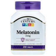 <img alt="21st Century, Melatonin, 3 mg, 200 Tablets" title="21st Century, Melatonin, 3 mg, 200 Tablets,740985227213"