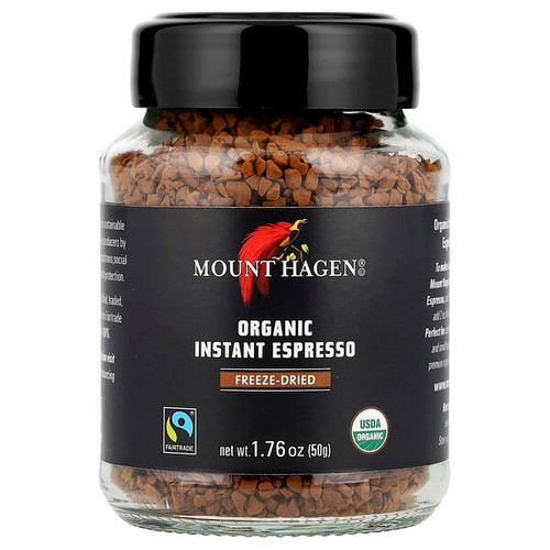 <img alt="Mount Hagen, Organic Instant Espresso, 1.76 oz (50 g)" title="Mount Hagen, Organic Instant Espresso, 1.76 oz (50 g),819385023036"