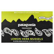 <img alt="Patagonia Provisions, Lemon Herb Mussels In Extra-Virgin Olive Oil, 4.2 oz (120 g)" title="Patagonia Provisions, Lemon Herb Mussels In Extra-Virgin Olive Oil, 4.2 oz (120 g),810981021150"
