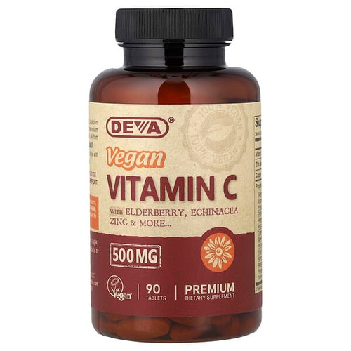 <img alt="Deva, Vegan Vitamin C with Elderberry, Echinacea, Zinc, 90 Tablets" title="Deva, Vegan Vitamin C with Elderberry, Echinacea, Zinc, 90 Tablets,895634000621"